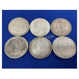 (6) MORGANS 1921,1888,1900,1882,1897 O