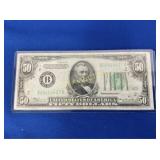 1934 SERIES $50 BILL BANK OF NY