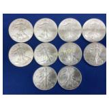 (10)UNC 2019 SILVER AMERICAN EAGLES