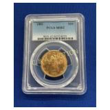 1881 $10 PCGS MS62 GOLD LIBERTY HEAD