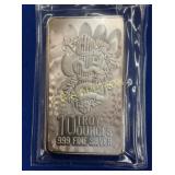 10 TROY OZ E PLURIBLES UNUM BAR .999 FINE SILVER