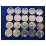 (20) 1964 SILVER KENNEDY HALVES