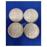 (4) 1921 MORGAN SILVER DOLLARS