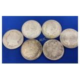 (6) 1921 MORGAN SILVER DOLLARS
