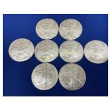 (8) 2010 UNC SILVER AMERICAN EAGLES