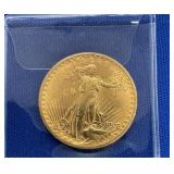 1908 MS63 $20 ST GAUDENS NO MOTTO