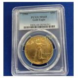 1986 $50 GOLD PCGS MS68 GOLD DOUBLE EAGLE