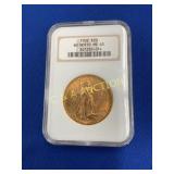 1908 $20 GOLD MS63 NO MOTTO
