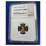 1992P GOLD $5 EAGLE