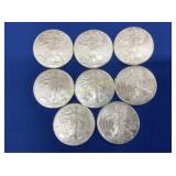(8) UNC 2010 SILVER AMERICAN EAGLES