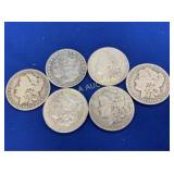 (6) MORGANS 1881o,1896o,1900o,1901o,1921