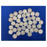 (40) SILVER WASHINGTON QUARTERS