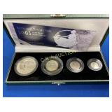2005 SILVER SET 1,1/2,1/4,1/10 OZ BRITANNIA SET
