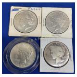 (4) PEACE SILVER DOLLARS 1922,1923,1926