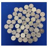 (50) PRE1964/OLDER SILVER MERCURY DIMES