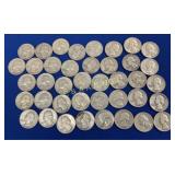 (40) PRE1964/OLDER SILVER QUARTER