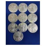 (10) UNC 2018 SILVER AMERICAN EAGLES