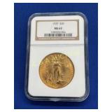 1925 $20 MS62 GOLD ST. GAUDENS