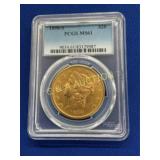 1898 S PCGS MS61 $20 GOLD LIBERTY HEAD