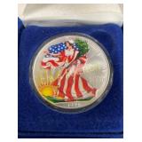 1999 COLORIZED SILVER AMERICAN EAGLE
