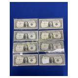 (8) UNC 1957B $1 SILVER CERTIFICATES