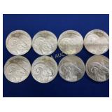 (8) UNC 2015 1 OZ SILVER YR OF RAM TOTALS 8OZ