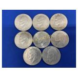 (8) 1776-1976 IKE SILVER COMM. DOLLARS