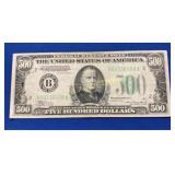 1934A $500 BILL NY
