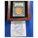 1910 D MS62 $20 GOLD SAINT GAUDENS