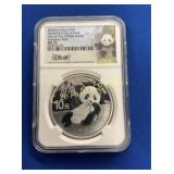 2020 $10 MS70 SILVER PANDA 1ST DAY ISSUE