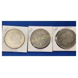 (3) 1921 MORGAN SILVER DOLLARS