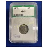 1935 5C XF45 BUFFALO NICKEL
