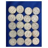 (20) 1952-S FRANKLING HALVES