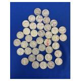 (40) SILVER WASHINGTON QUARTERS