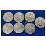 (7) UNC 2018 SILVER AMERICAN UNC EAGLES