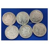 (6) MORGANS 1891,1885,1890 O,1902,1902,1921