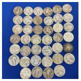 (40) PRE1964/OLDER SILVER QUARTERS