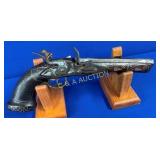 BLACK POWDER PISTOL MOTHER PEARL,STERLING INLAY