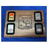 SET (4) WINSTON/NASCAR CAMEL ZIPPO LIGHTERS