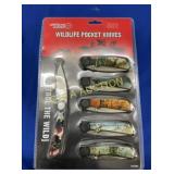 AMERICAN HUNTER SET (6) WILDLIFE KNIVES AH500