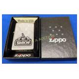 ZIPPO WHITE HONEYCOMB SMKW LOGO LIGHTER 205