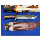 BOWIE KNIFE W/ LEATHER SHEATH