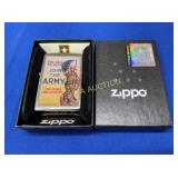 ZIPPO LIGHTER W FLAG US ARMY "JOIN THE ARMY"