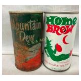 (2) 12 OZ CANS HOME BREW & MT. DEW