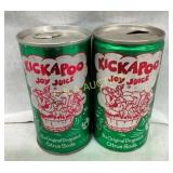 (2) 12OZ KICKAPOO CANS W/ GREAT GRAPHICS