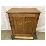 UNUSUAL OAK KEY CABINET W/ KEYS 26X29