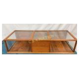 OAK COUNTER SHOWCASE W/  CASH DRAWER 52X22