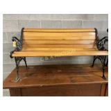 NICE 5FT. STORE BENCH W/ CAST BASE