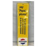 1966 SST EMB. "SAY PEPSI PLEASE" SIGN 24X7 1/2