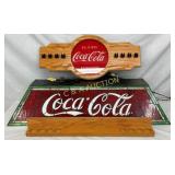 COKE STAINED GLASS POOL TABLE LIGHT AND HOLDER